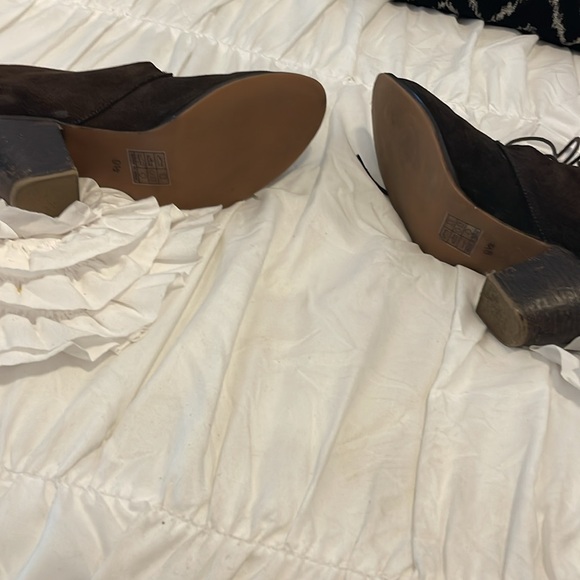 Jeffrey Campbell tie brown suede booties - Picture 5 of 5